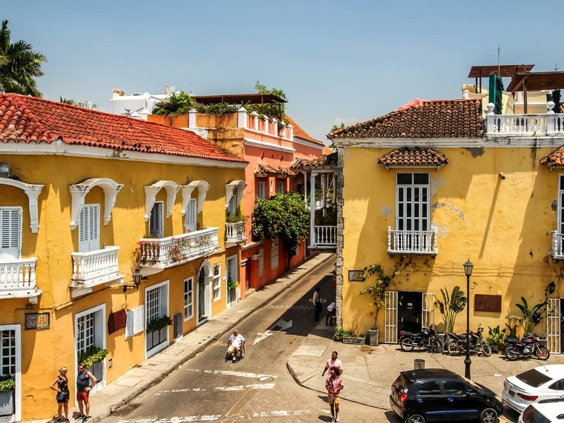 Playa de la Artillería, en el centro histórico de Cartagena de Indias, Colombia