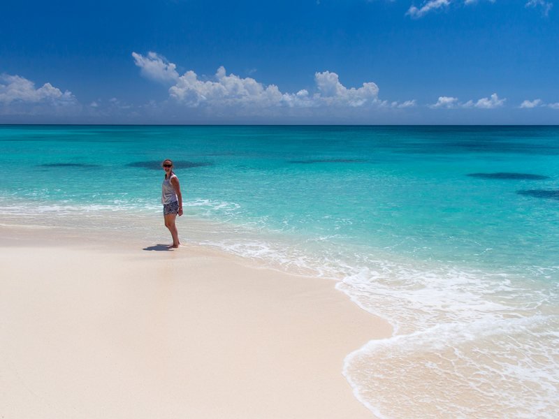 Playa de Isla Saona, en República Dominicana, con arena blanca y agua turquesa